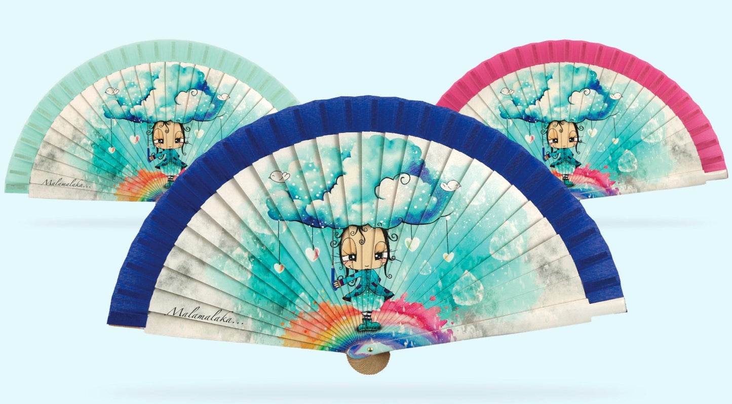 Malamalaka Handcrafted Wooden Fan | Artistic Designer Fan · Unique Gift for Women