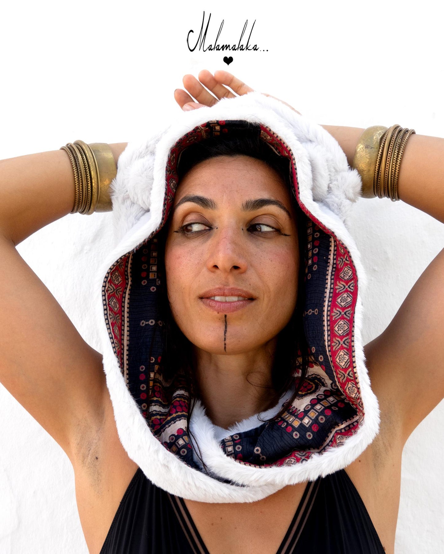 Animalakas Reversible Plush Hood | Unisex Festival Streetwear — One of a Kind