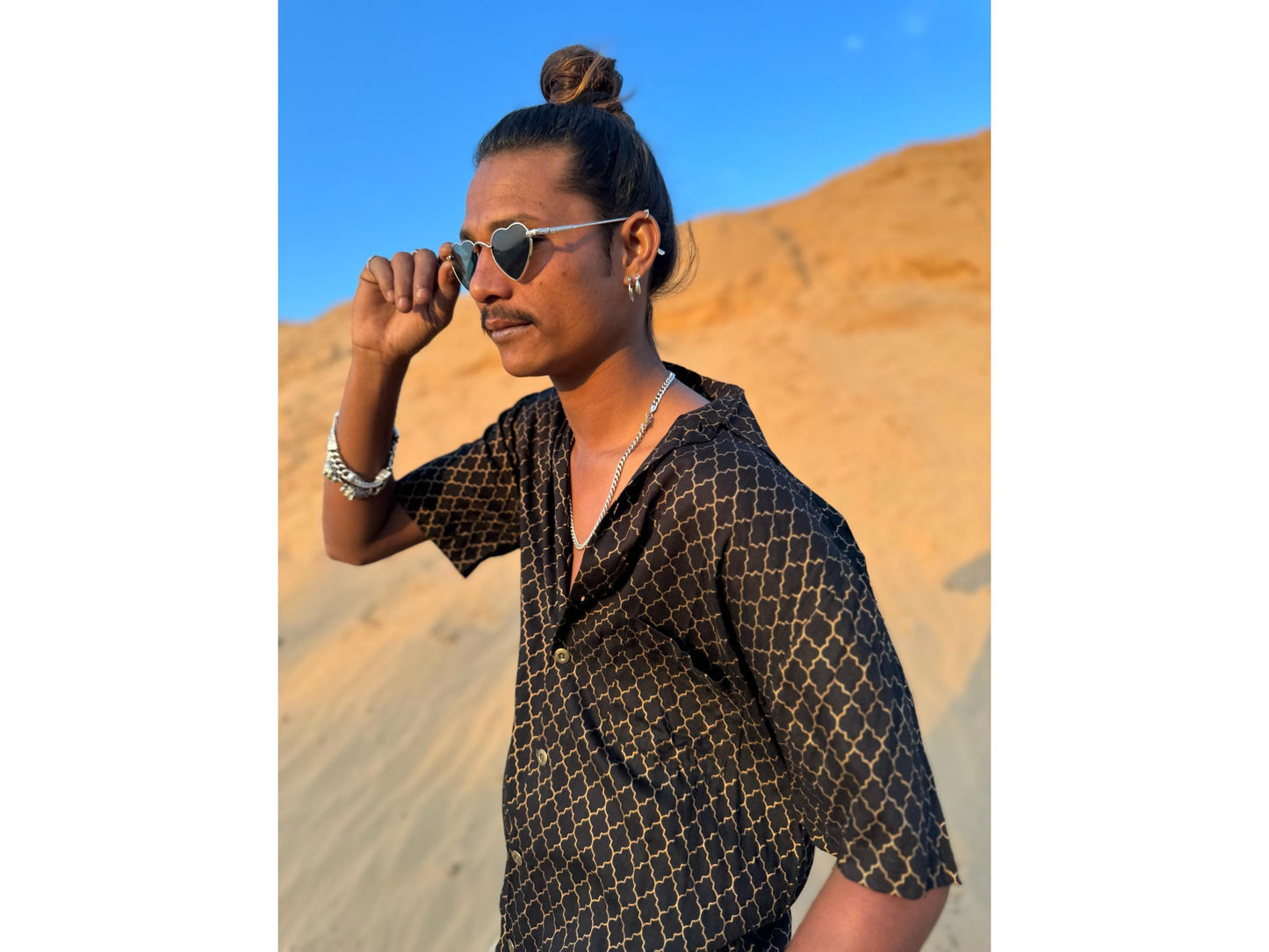Men's Bohemian Button-Up Shirt | Elegant Dress Shirt · Hawaiian Style