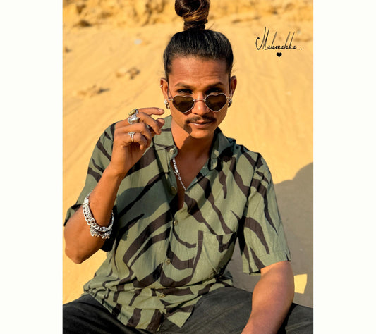 Men's Bohemian Button-Up Shirt | Elegant Dress Shirt · Hawaiian Style
