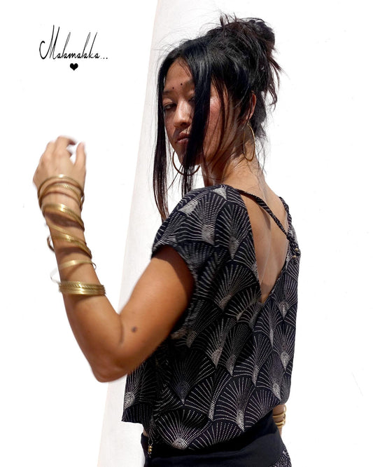 WOMAN SHIRT A...blusa mujer, blusa espalda abierta, blusa verano mujer, blusa boho, blusa ibiza, blusa elegante, blusa ryon