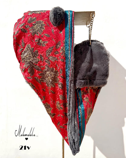 Capucha peluche reversible