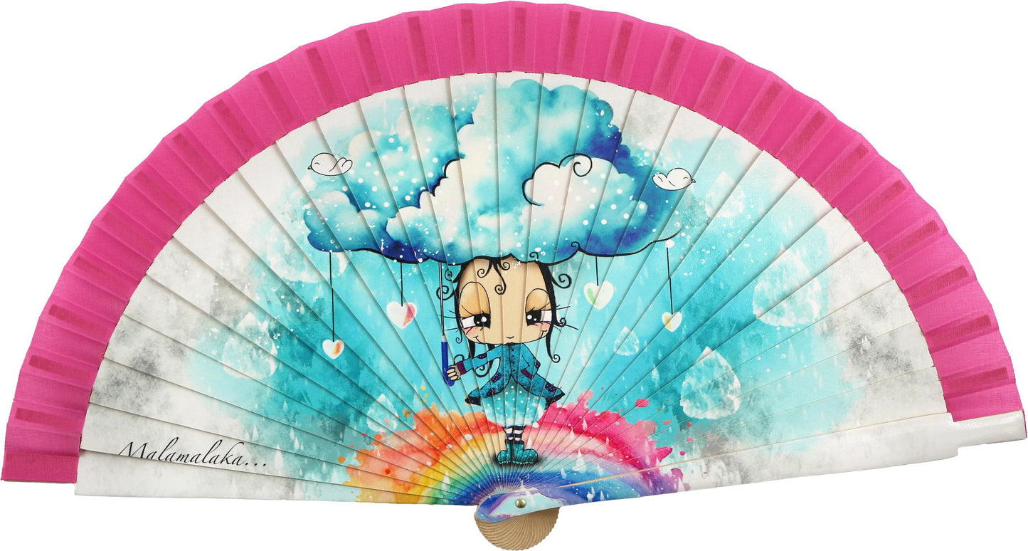 Malamalaka Handcrafted Wooden Fan | Artistic Designer Fan · Unique Gift for Women