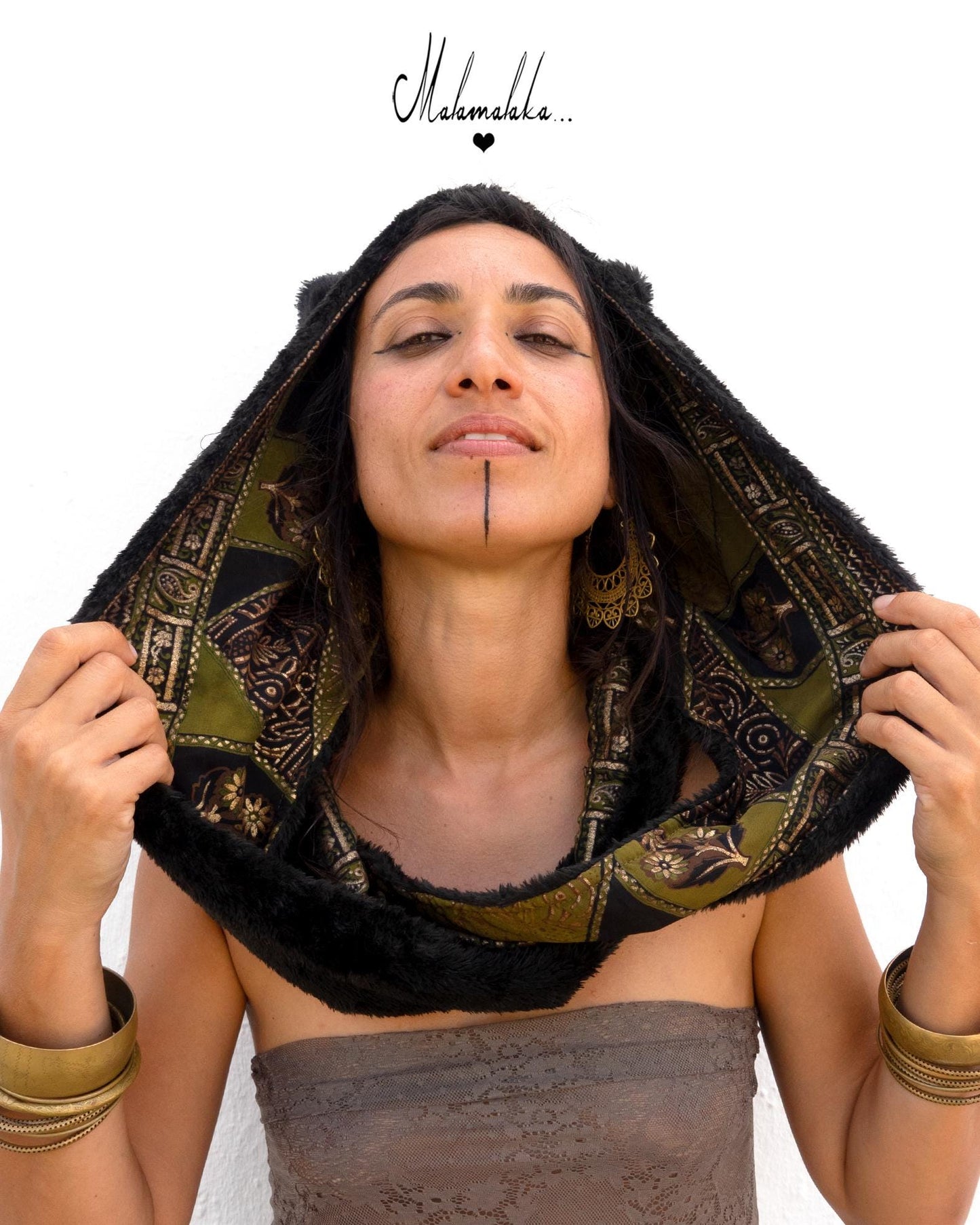 Animalakas Reversible Plush Hood | Unisex Festival Streetwear — One of a Kind