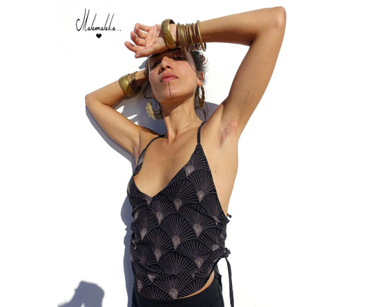 Women's Adjustable Open Back Top | Boho Summer Shirt · Ibiza Style