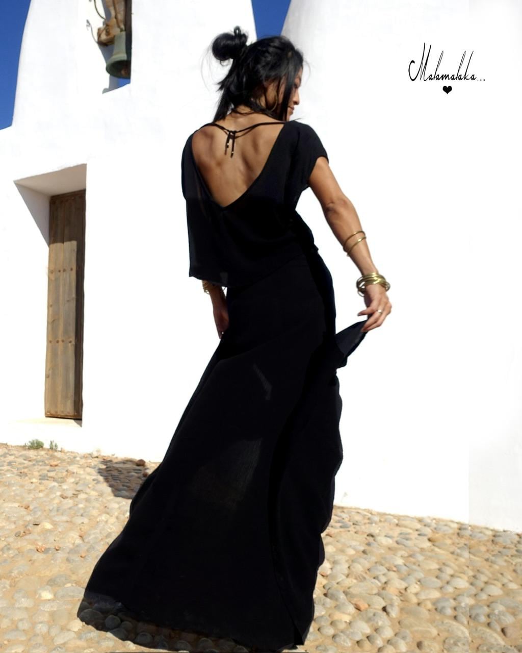 Women's Boho Co-ord Set | Fringe Wide-Leg Trousers & Open Shirt · Summer Outfit