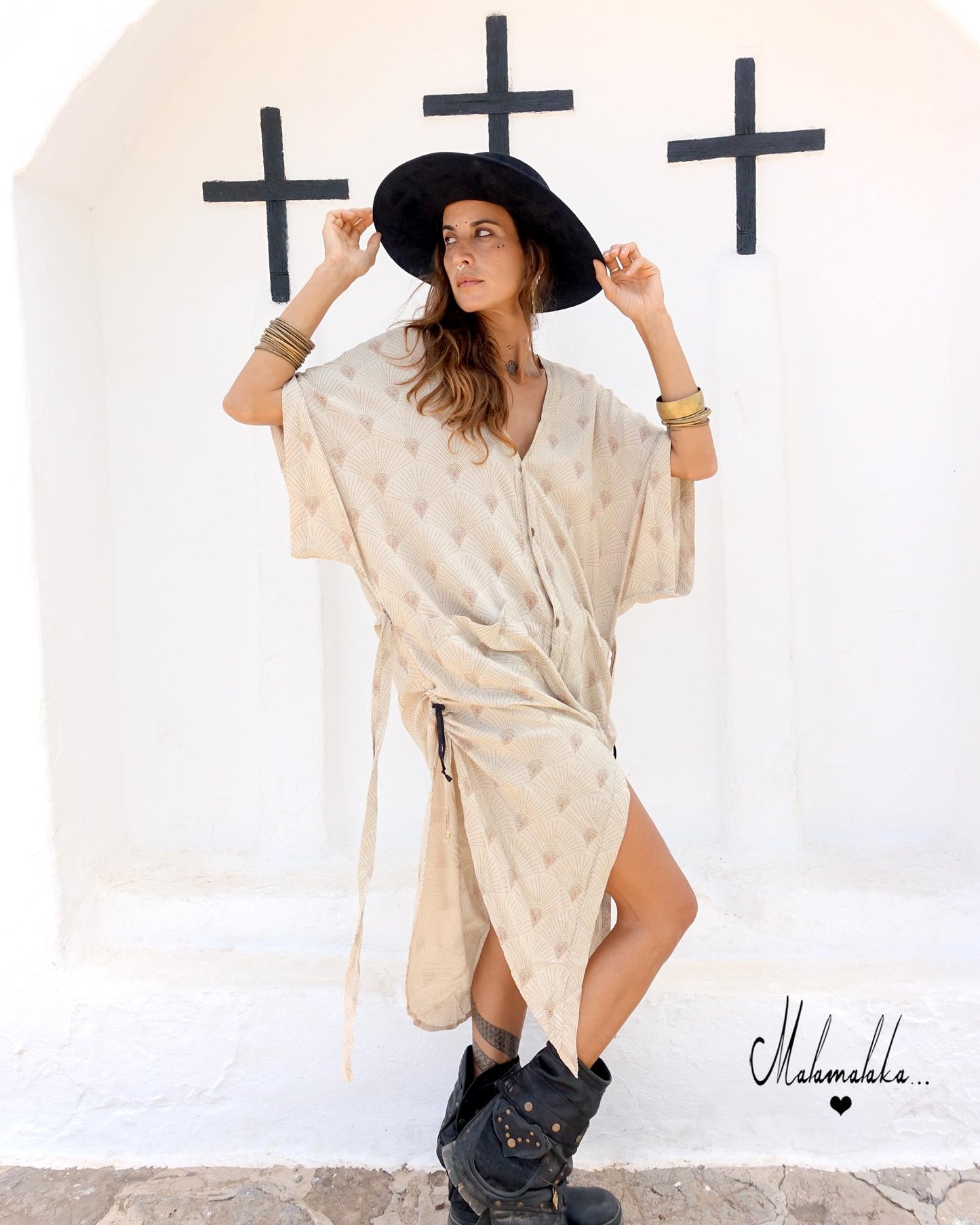 Boho Kimono Jacket | Detachable Hood · Tribal Festival Dress Kimono · Bohemian Style