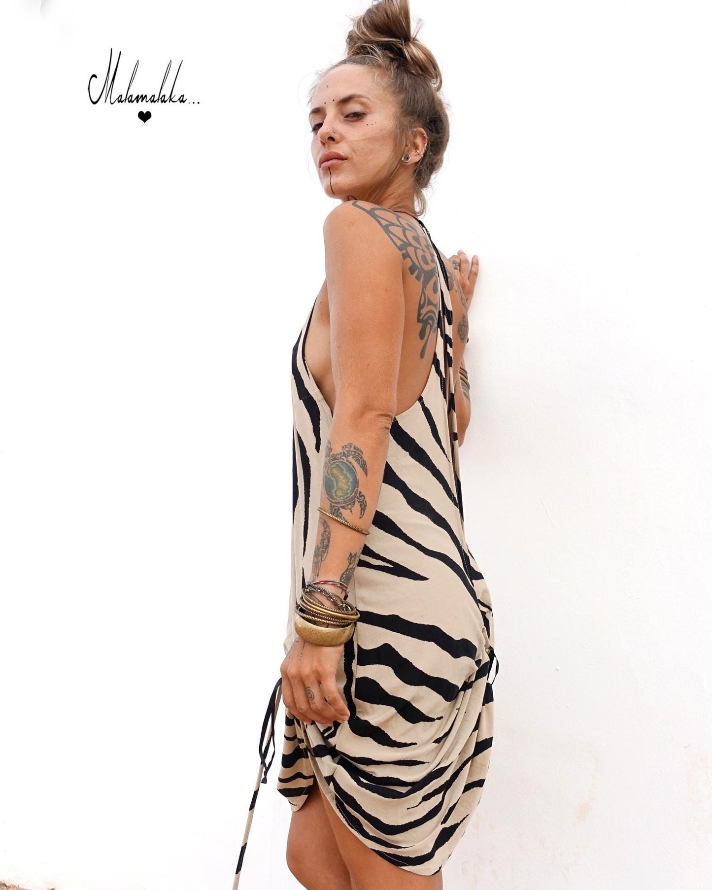 Plunging Neckline Festival Dress | Neo Tribal Burlesque Steampunk · Sexy Open Style