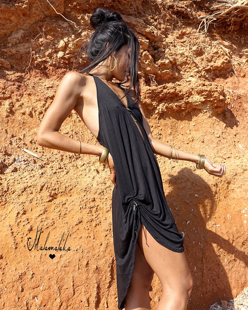 Plunging Neckline Festival Dress | Neo Tribal Burlesque Steampunk · Sexy Open Style
