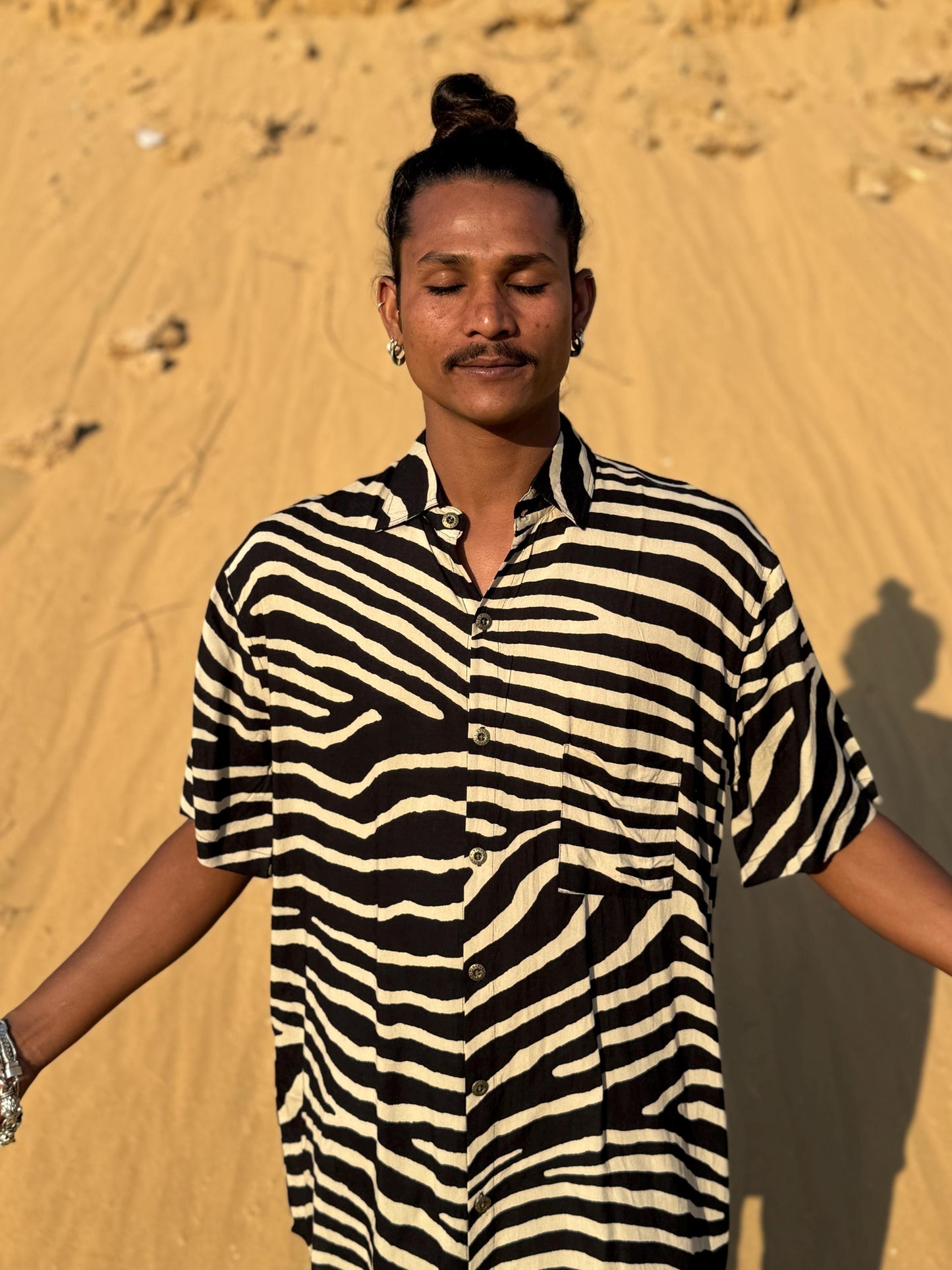 Men's Bohemian Button-Up Shirt | Elegant Dress Shirt · Hawaiian Style