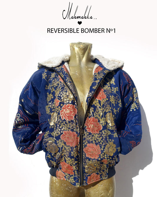 Reversible Plush Bomber Jacket | Detachable Hood · Size S · Unisex Festival Trap Streetwear