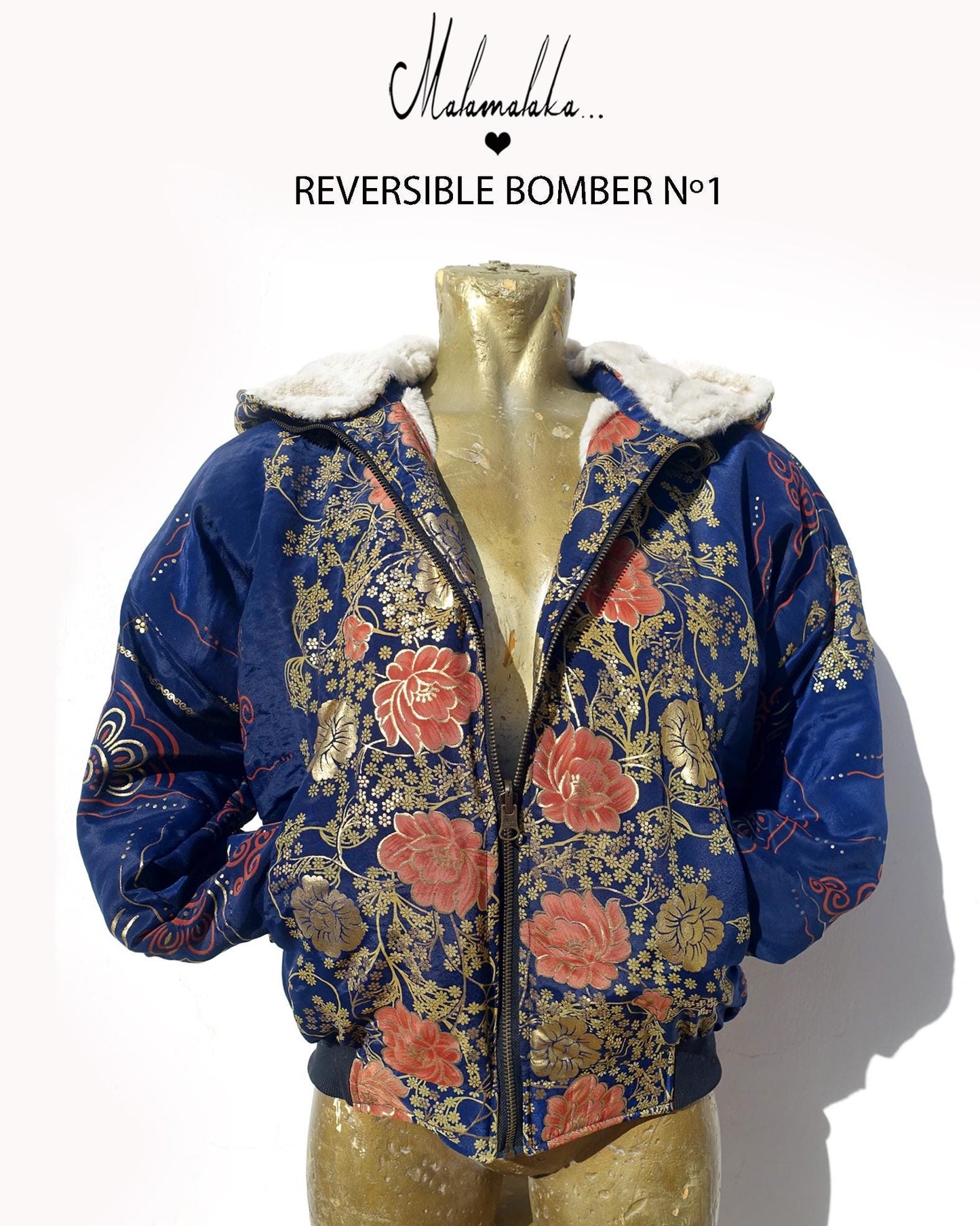 Reversible Plush Bomber Jacket | Detachable Hood · Size S · Unisex Festival Trap Streetwear