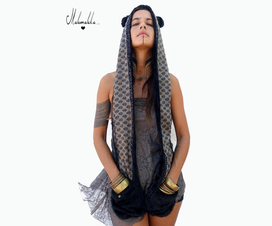 Animalakas Reversible Plush Hood | Unisex Festival Streetwear — One of a Kind