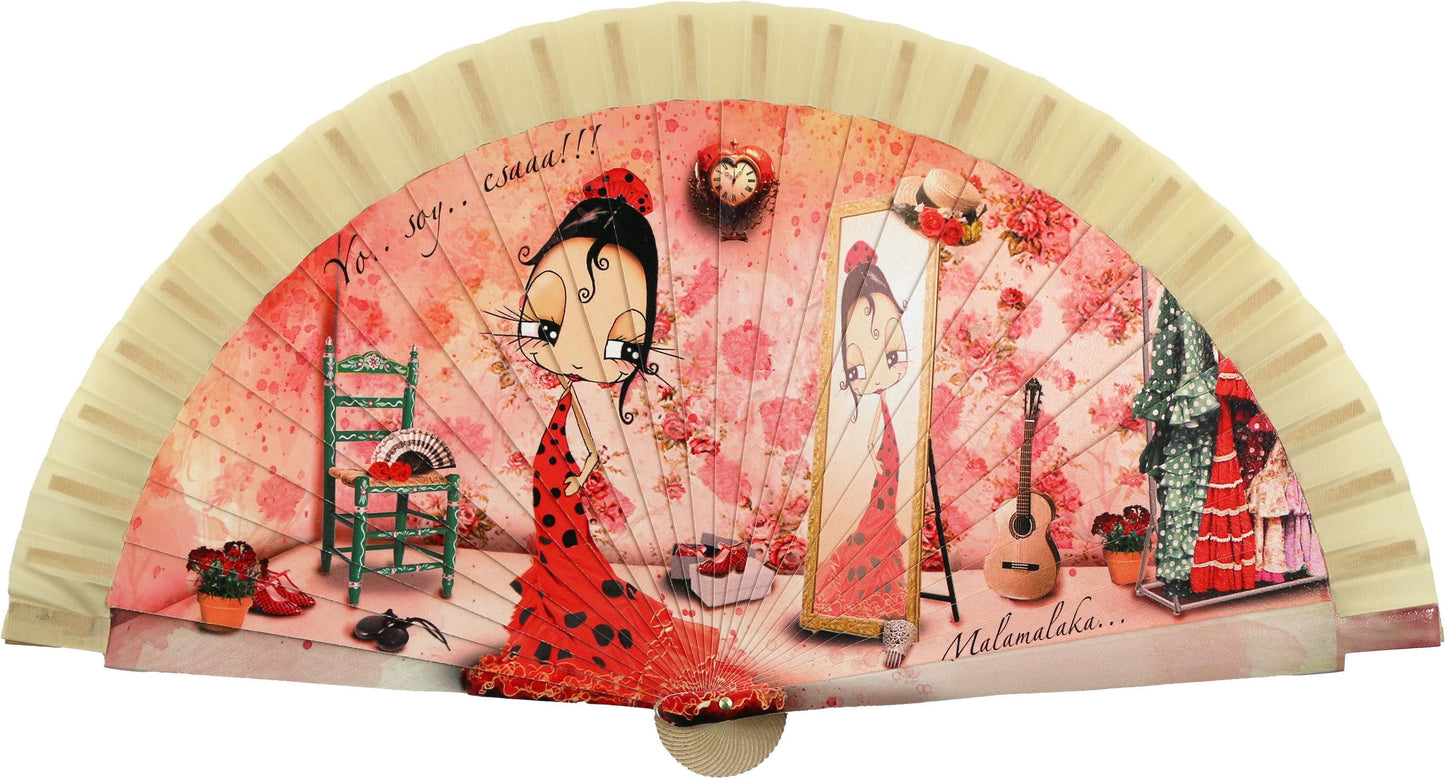 Malamalaka Handcrafted Wooden Fan | Artistic Designer Fan · Unique Gift for Women