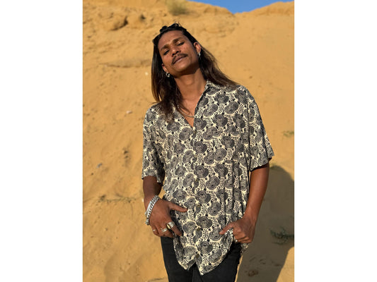 Men's Bohemian Button-Up Shirt | Elegant Dress Shirt · Hawaiian Style