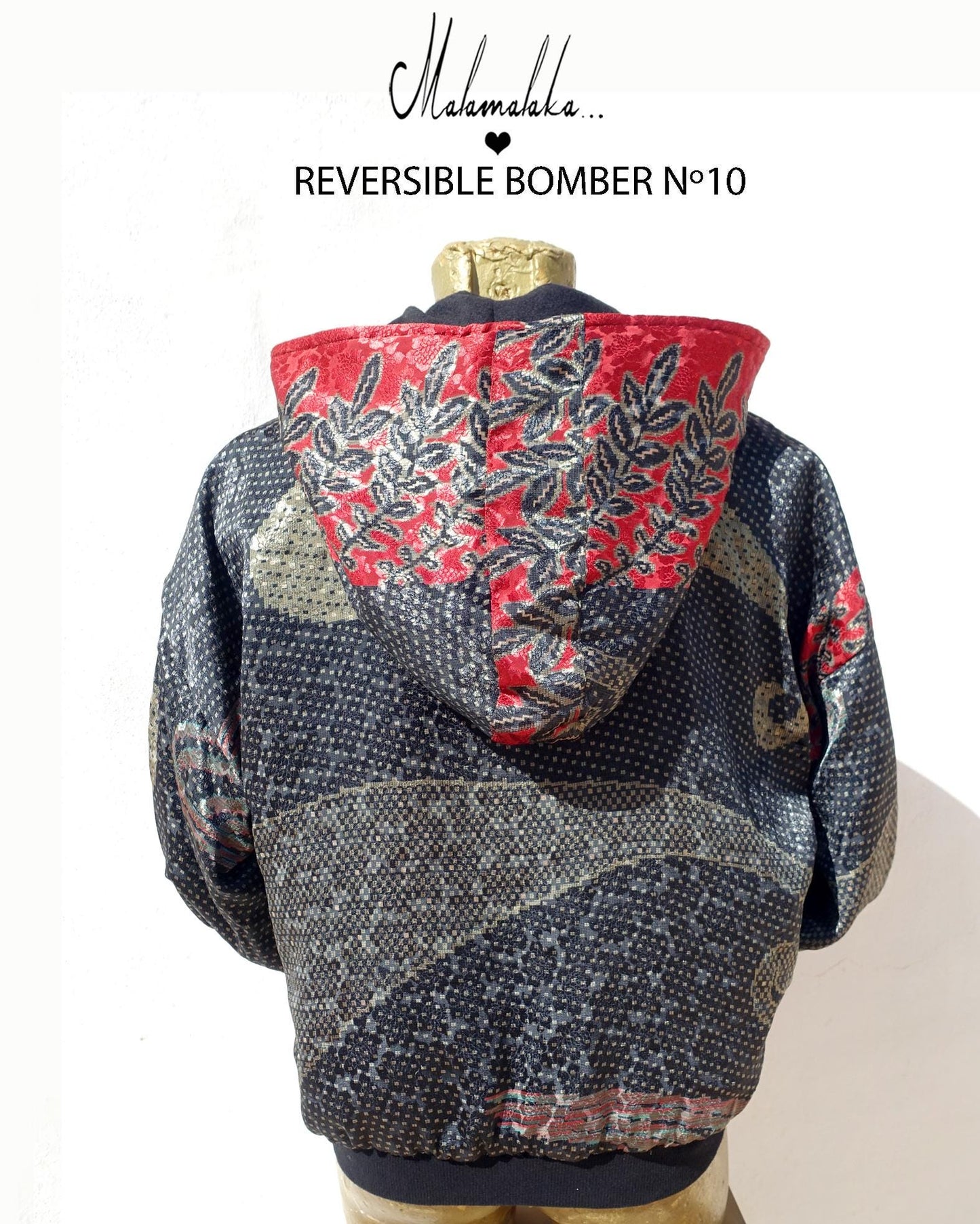 Reversible Fleece Bomber Jacket | Detachable Hood · Size S · Unisex Festival Trap Streetwear