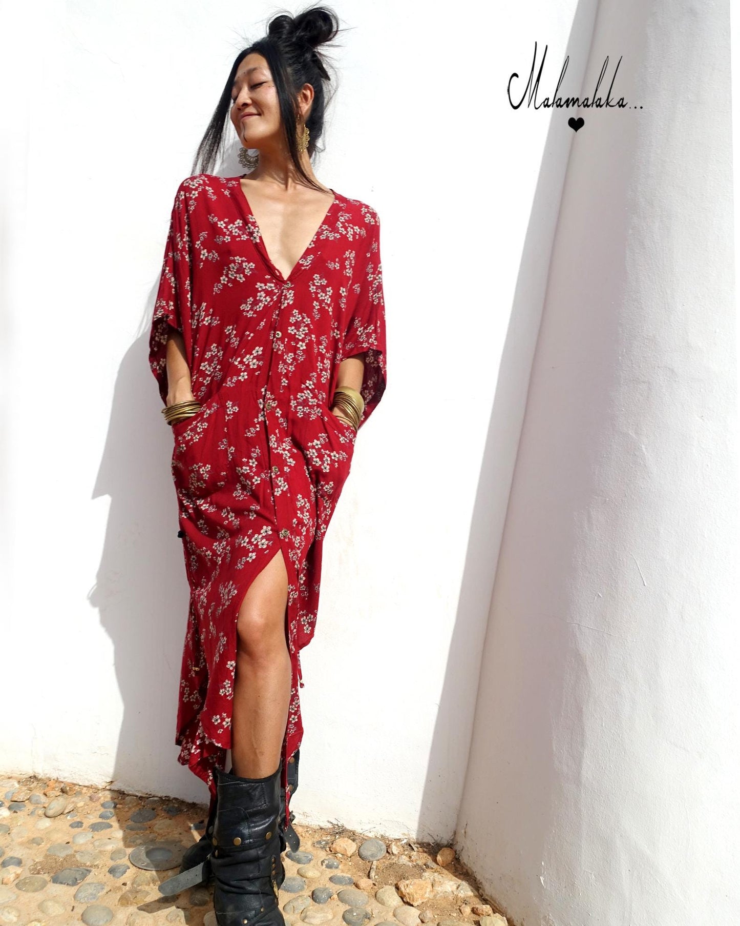 Boho Kimono Jacket | Detachable Hood · Tribal Festival Dress Kimono · Bohemian Style