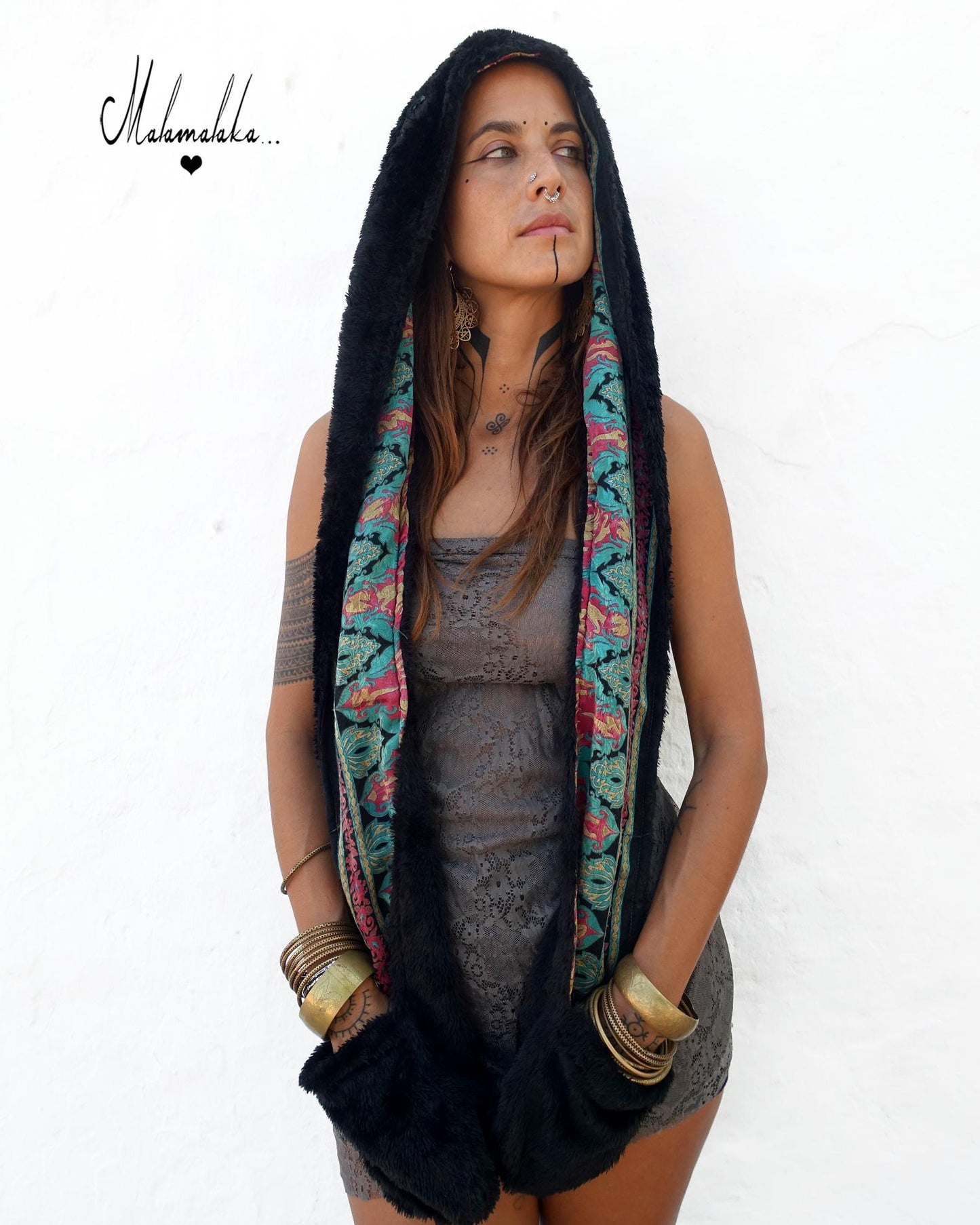 Animalakas Reversible Plush Hood | Unisex Festival Streetwear — One of a Kind