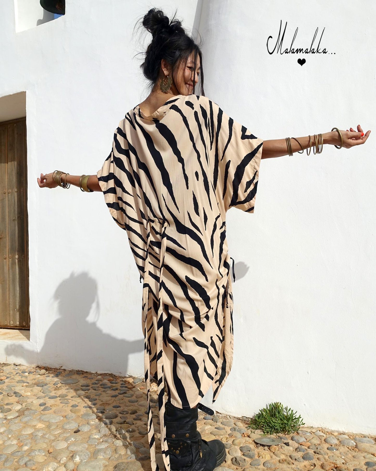 Boho Kimono Jacket | Detachable Hood · Tribal Festival Dress Kimono · Bohemian Style