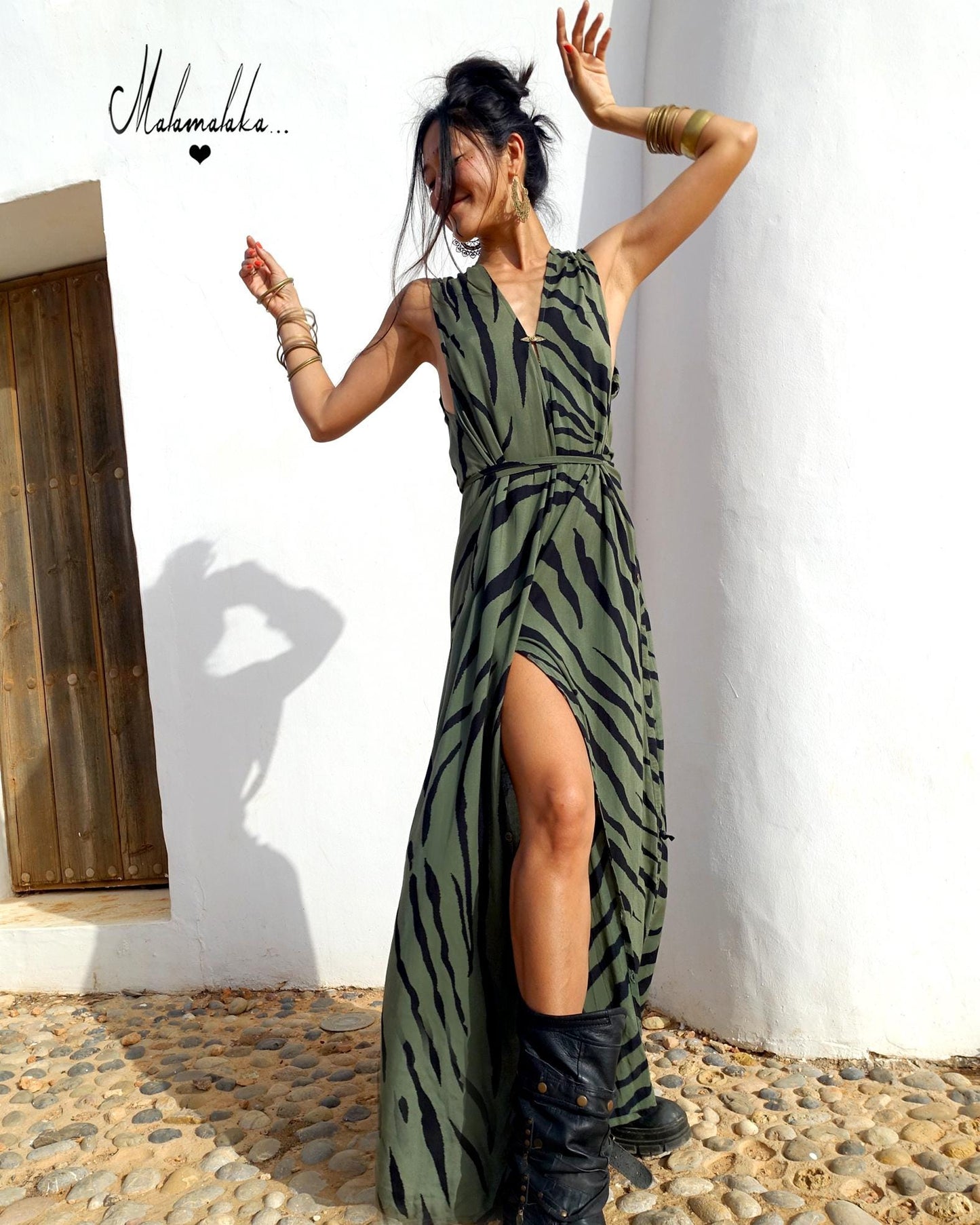 Transformable Mullet Skirt Maxi Dress | Backless Boho Party Dress · Elegant Ibiza Style