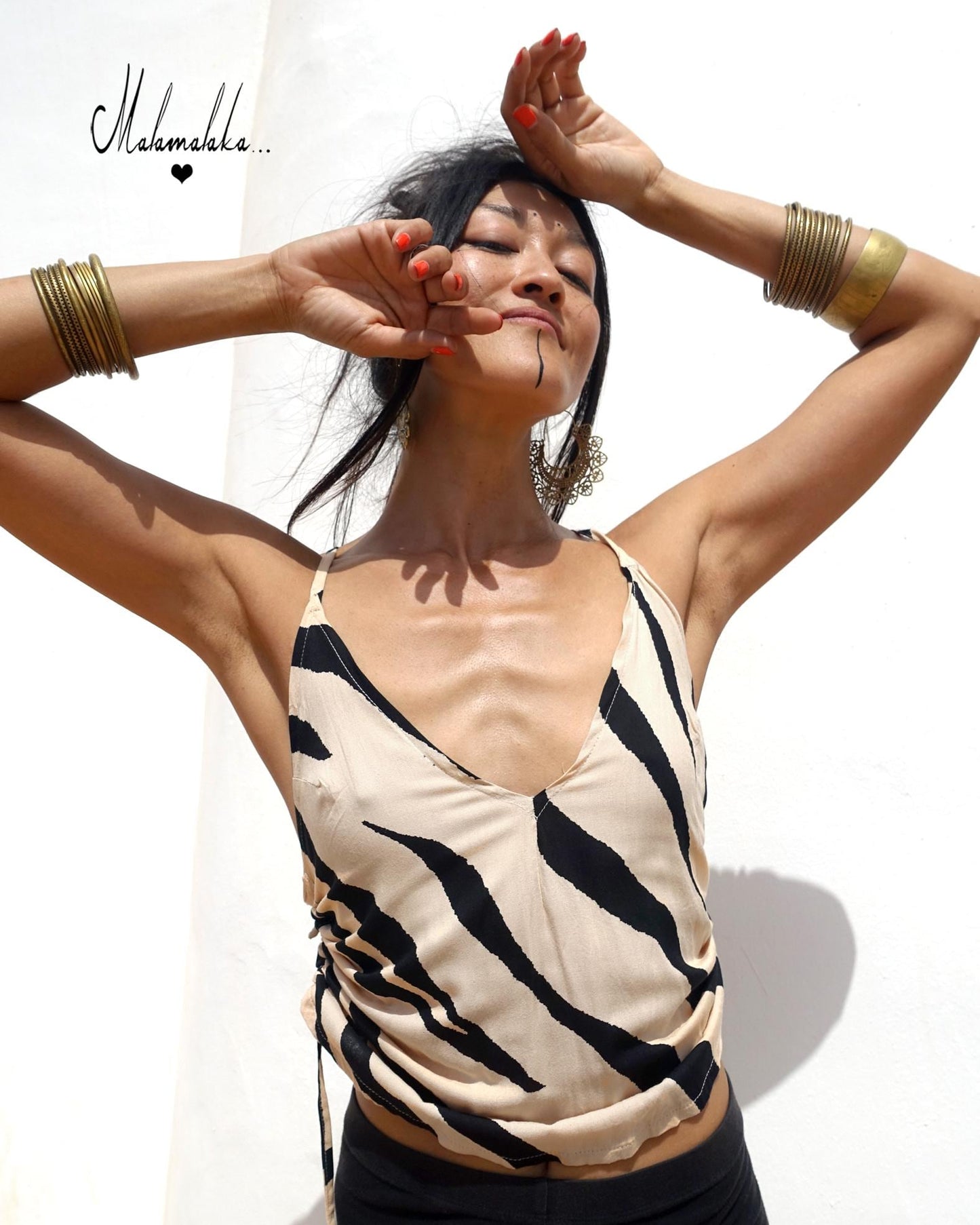 Women's Adjustable Open Back Top | Boho Summer Shirt · Ibiza Style
