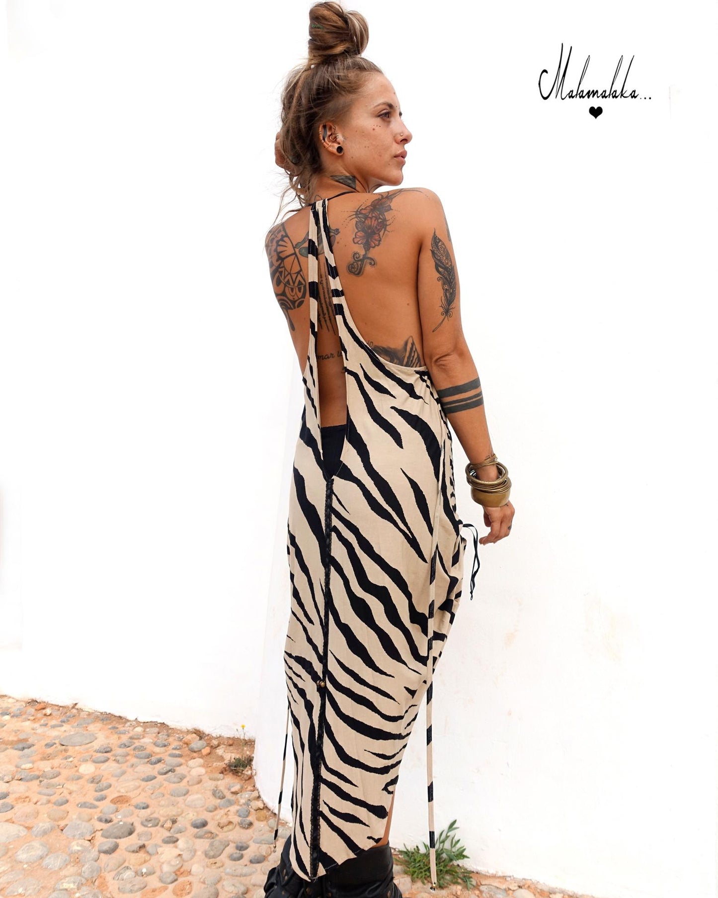 Plunging Neckline Festival Dress | Neo Tribal Burlesque Steampunk · Sexy Open Style