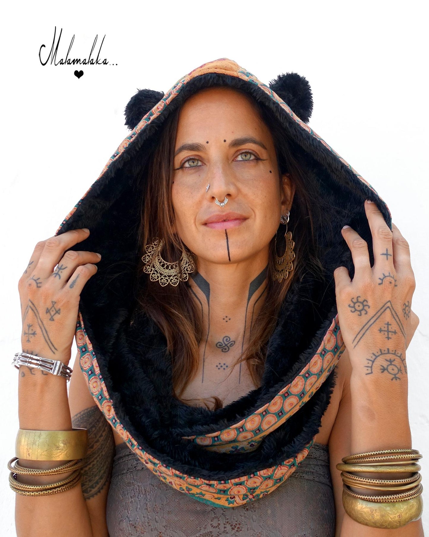 Animalakas Reversible Plush Hood | Unisex Festival Streetwear — One of a Kind