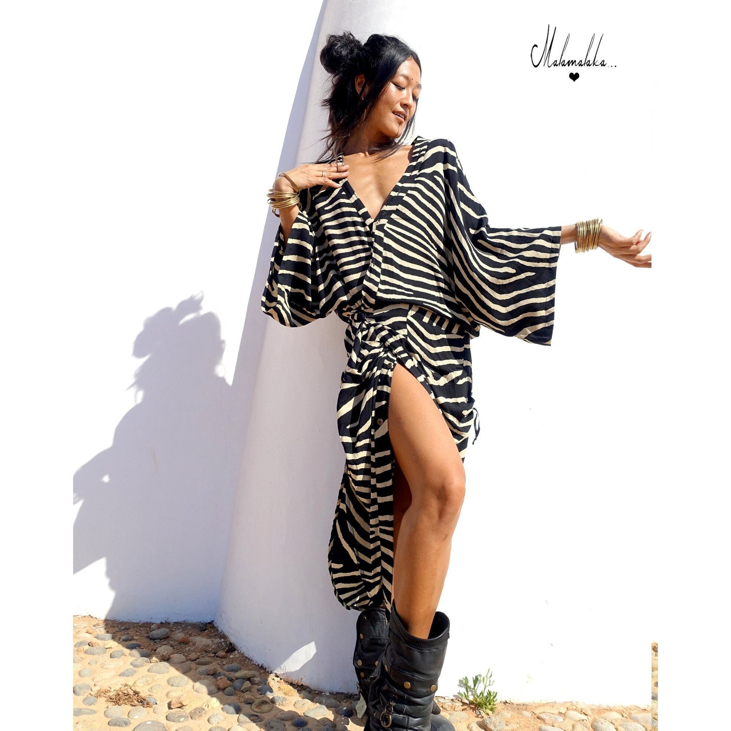 Geisha Kimono Jacket | Detachable Hood · Boho Tribal Festival Dress Kimono · Bohemian Style