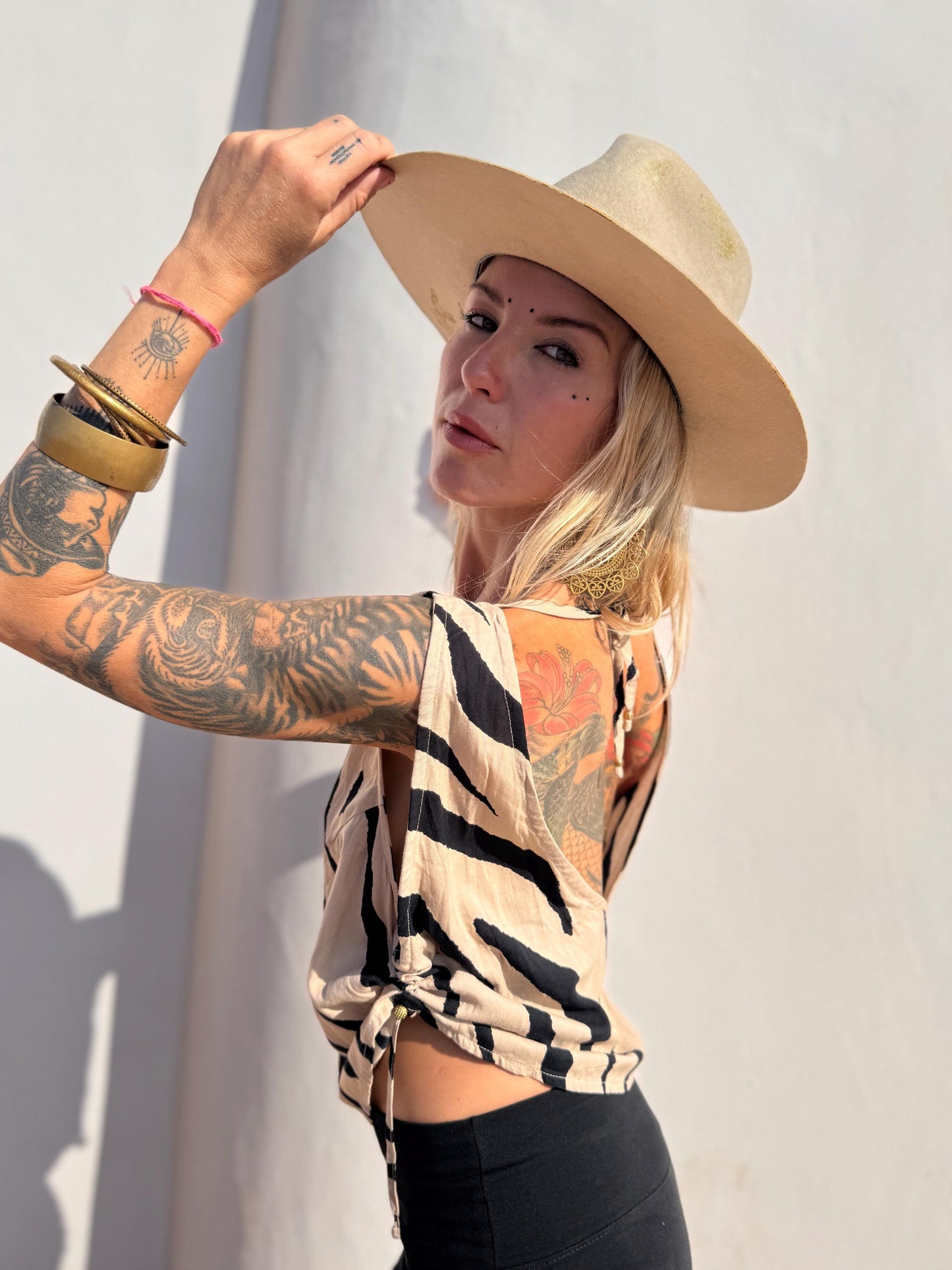 Open Back Rayon Blouse | Women's Boho Summer Top · Elegant Ibiza Style