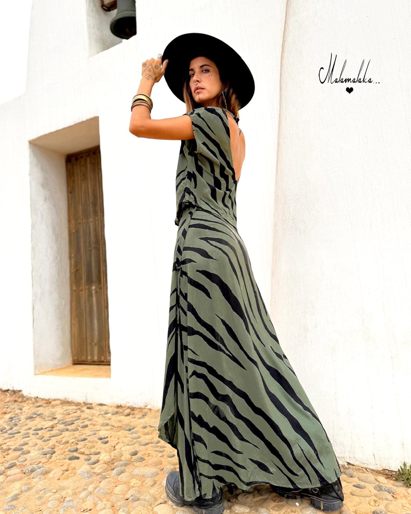 Women's Maxi Skirt & Shirt Co-ord Set | Boho Long Skirt Summer Outfit