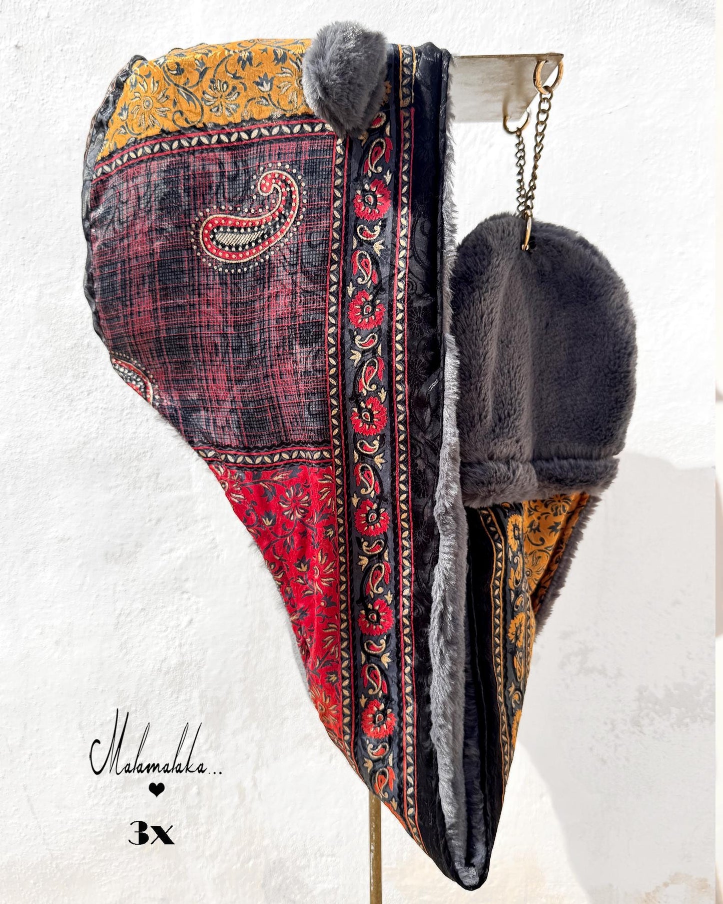 Animalakas Reversible Plush Hood | Unisex Festival Streetwear — One of a Kind