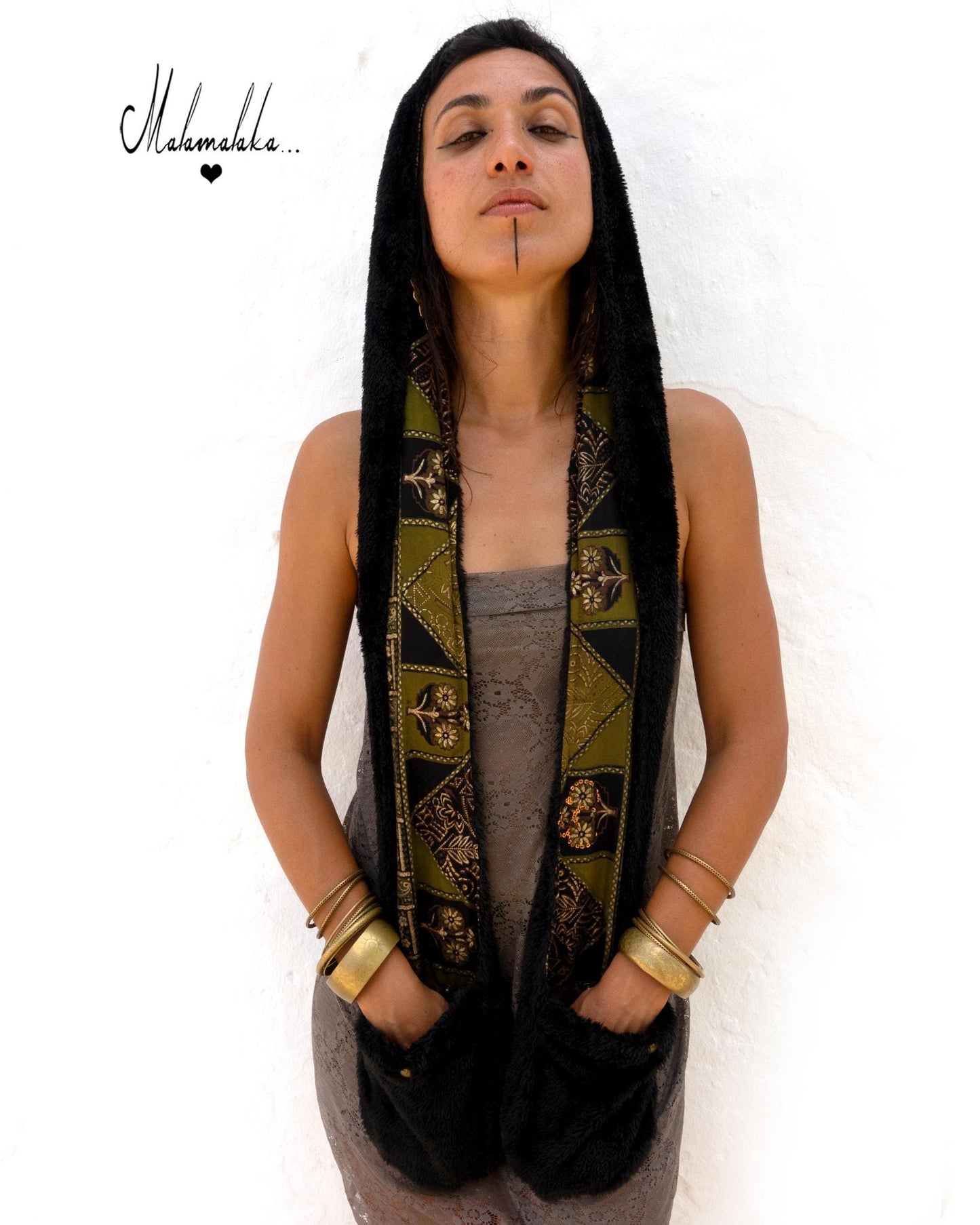 Animalakas Reversible Plush Hood | Unisex Festival Streetwear — One of a Kind