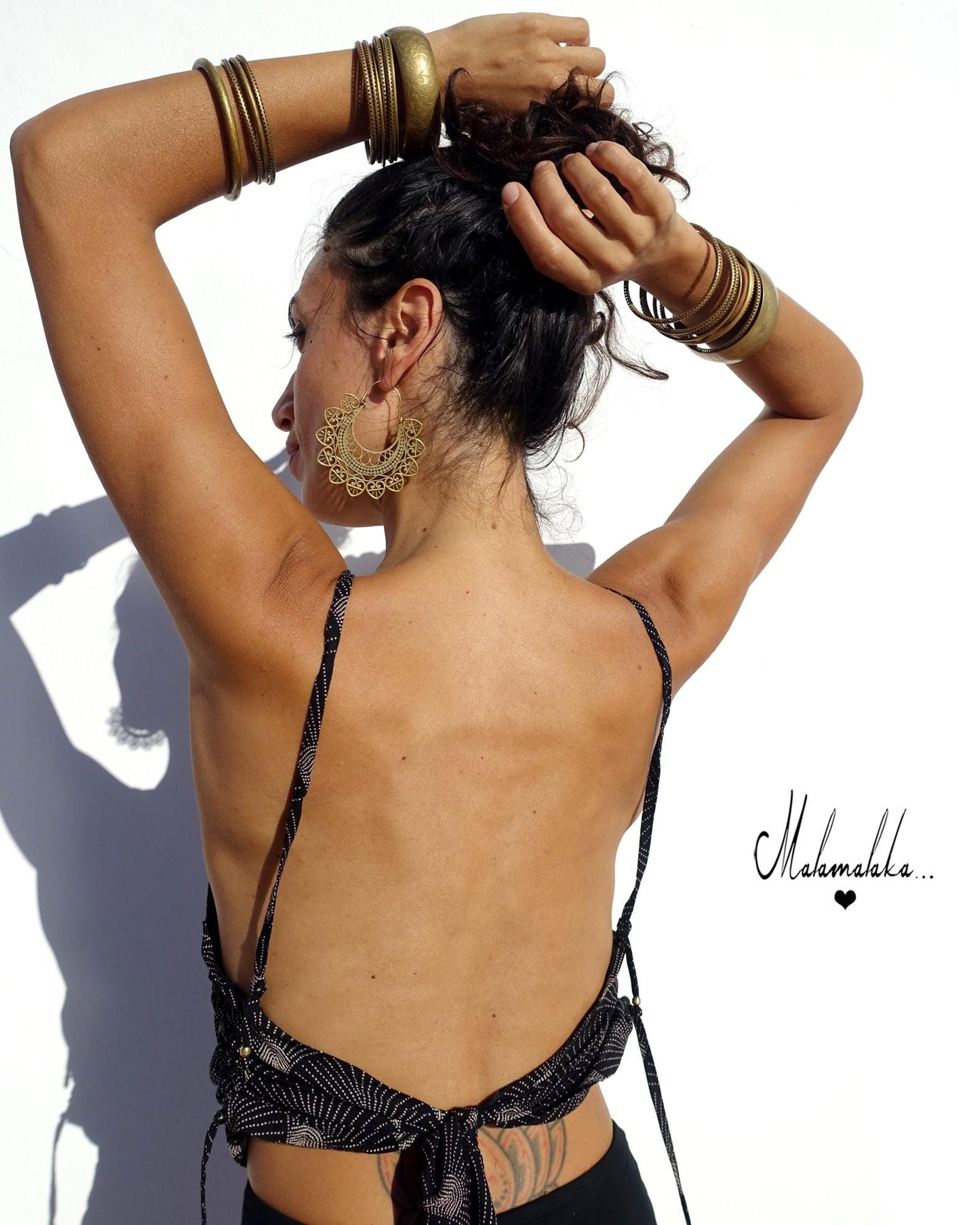 Women's Adjustable Open Back Top | Boho Summer Shirt · Ibiza Style