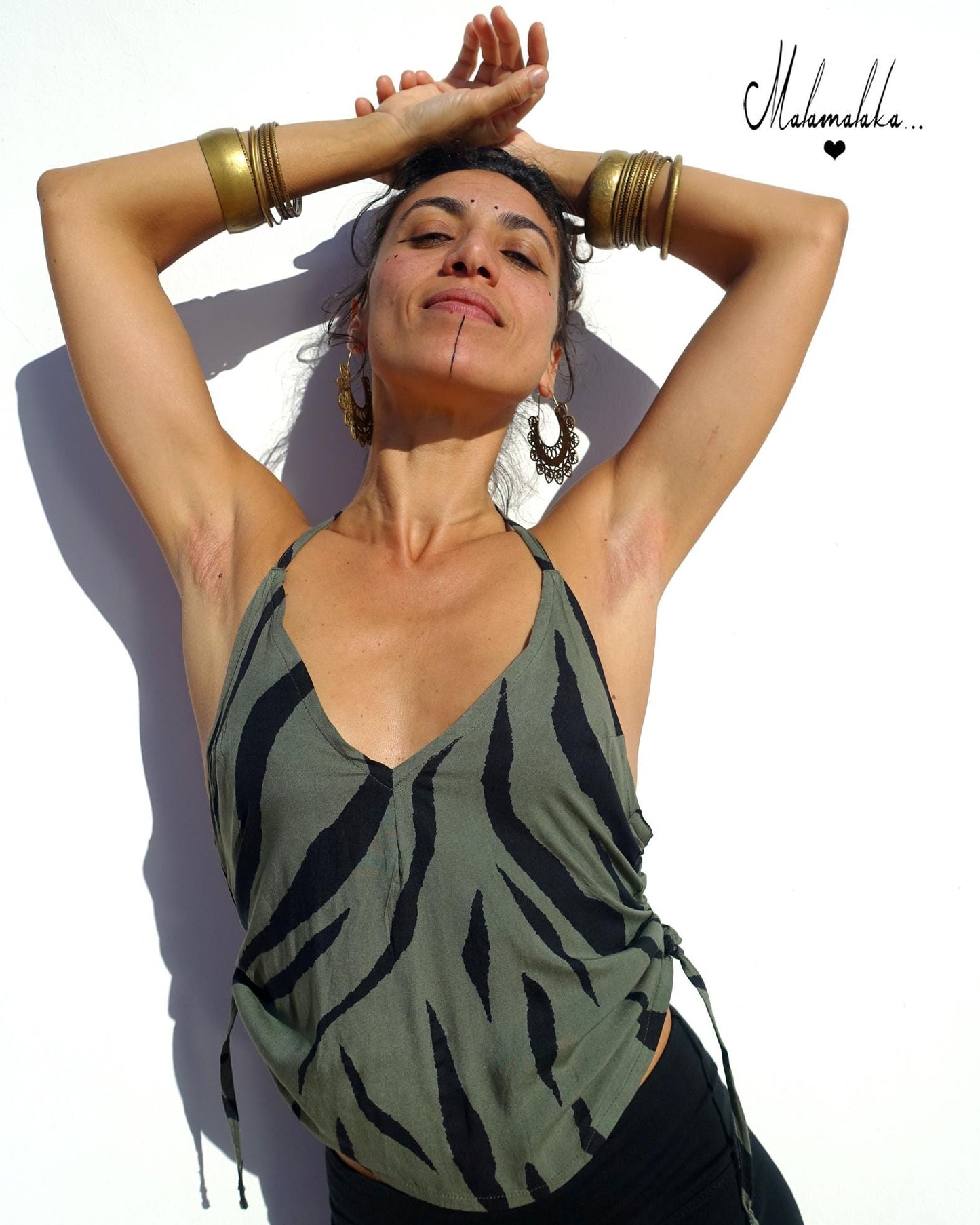 Women's Adjustable Open Back Top | Boho Summer Shirt · Ibiza Style
