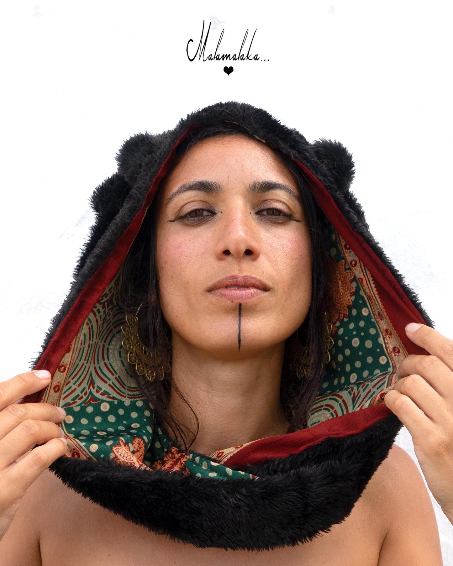 Animalakas Reversible Plush Hood | Unisex Festival Streetwear — One of a Kind