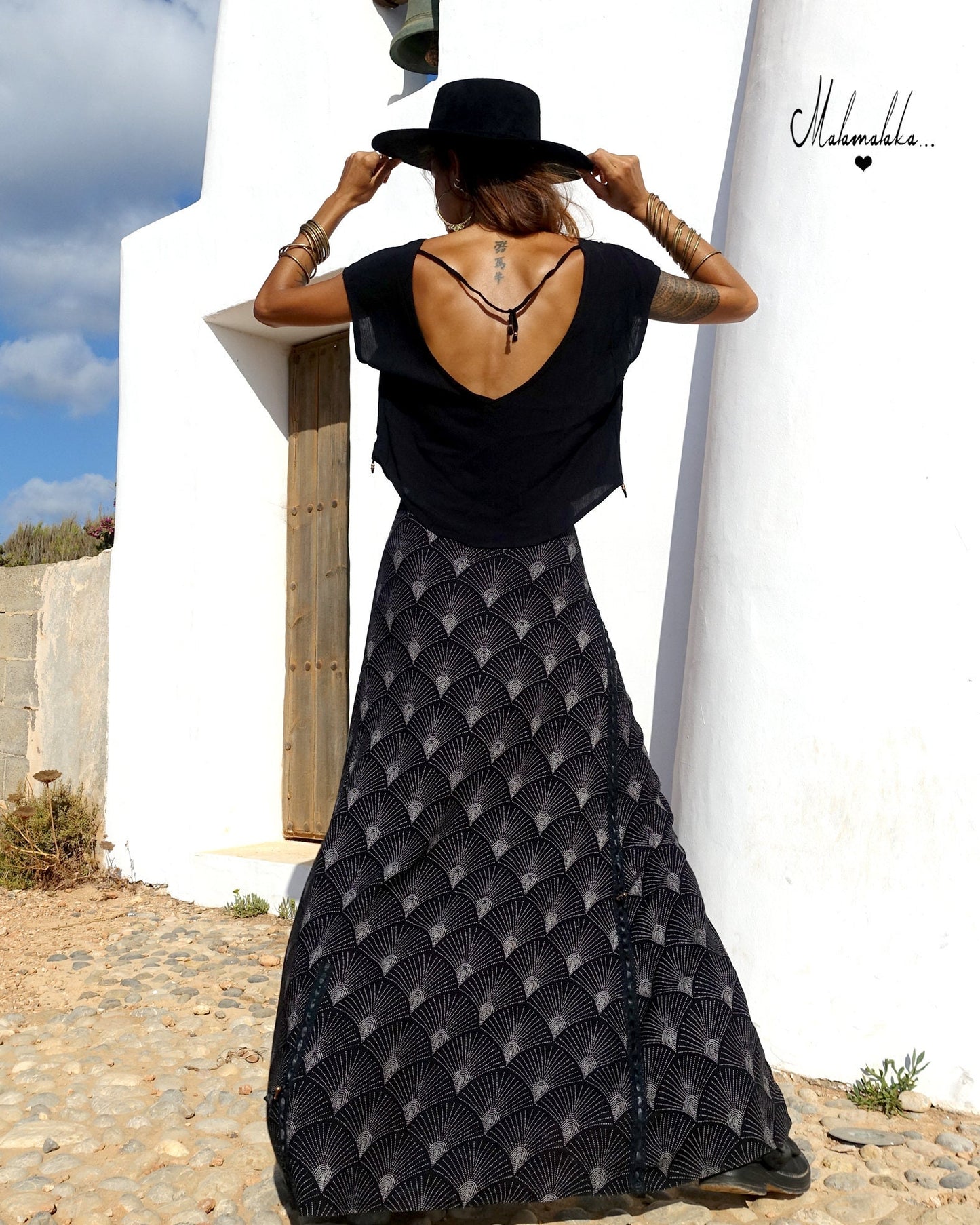 Women's Maxi Skirt & Shirt Co-ord Set | Boho Long Skirt Summer Outfit