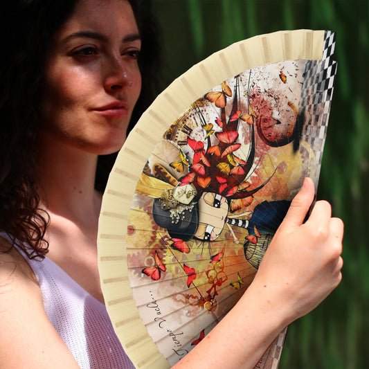 Malamalaka Fan — Handcrafted Wooden Art Fan | Designer Artistic Fan · Unique Gift for Her