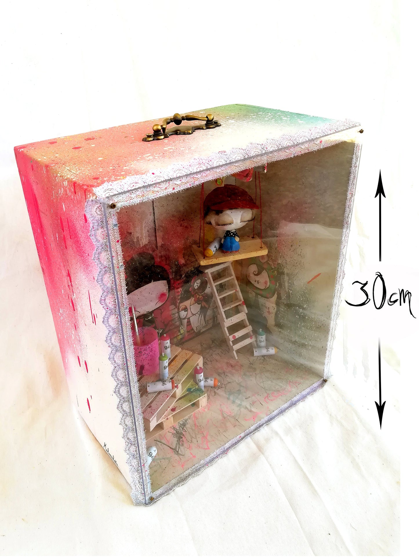 Minimundo Collectible Sculpture | Miniature Dollhouse Lamp · Unique Art Piece