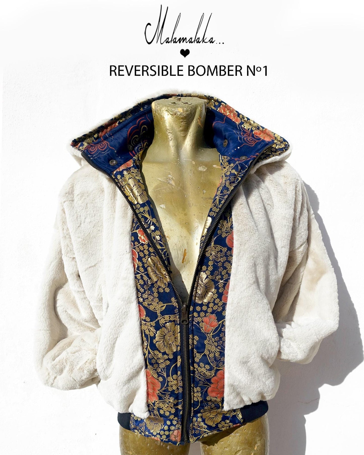 Reversible Plush Bomber Jacket | Detachable Hood · Size S · Unisex Festival Trap Streetwear