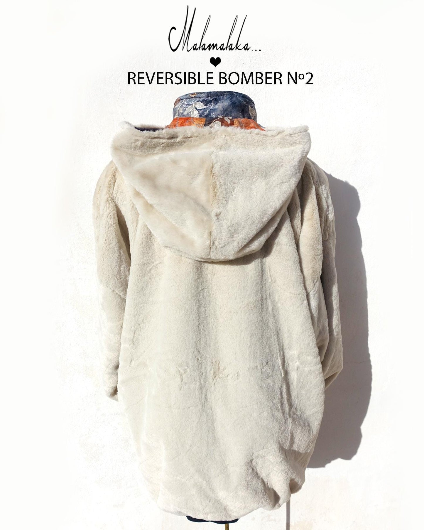 Reversible Plush Bomber Jacket | Detachable Hood · Size L · Unisex Festival Trap Streetwear
