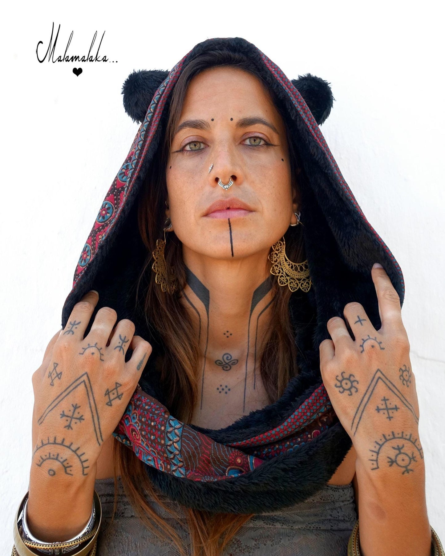 Animalakas Reversible Plush Hood | Unisex Festival Streetwear — One of a Kind