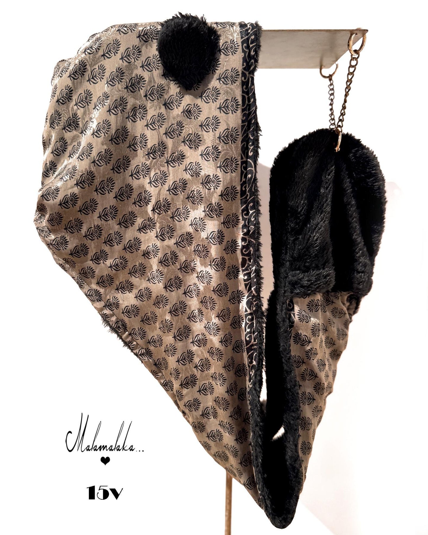 Animalakas Reversible Plush Hood | Unisex Festival Streetwear — One of a Kind