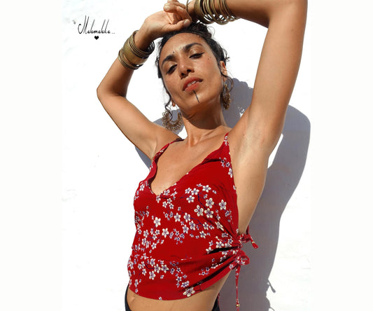 Women's Adjustable Open Back Top | Boho Summer Shirt · Ibiza Style