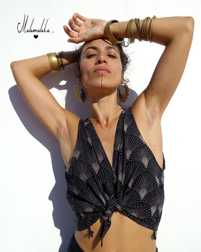 Open back shirt