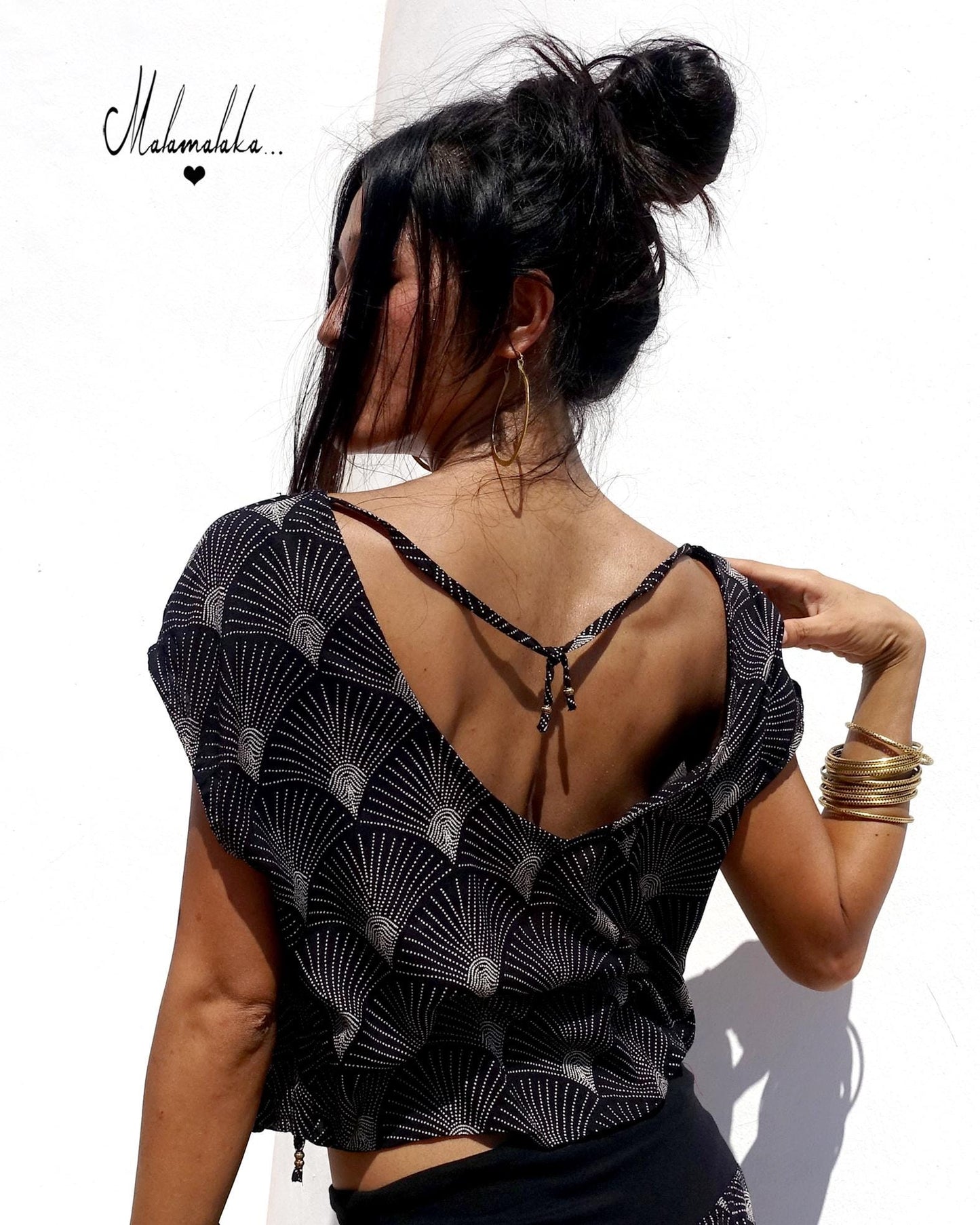 Women's Boho Co-ord Set | Fringe Wide-Leg Trousers & Open Shirt · Summer Outfit