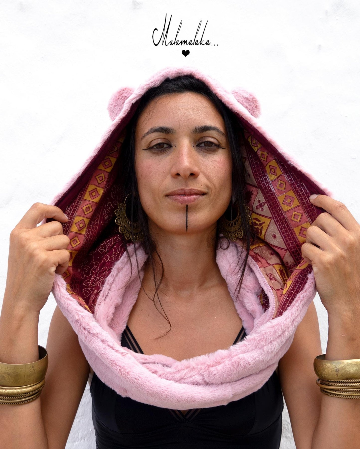Animalakas Reversible Plush Hood | Unisex Festival Streetwear — One of a Kind