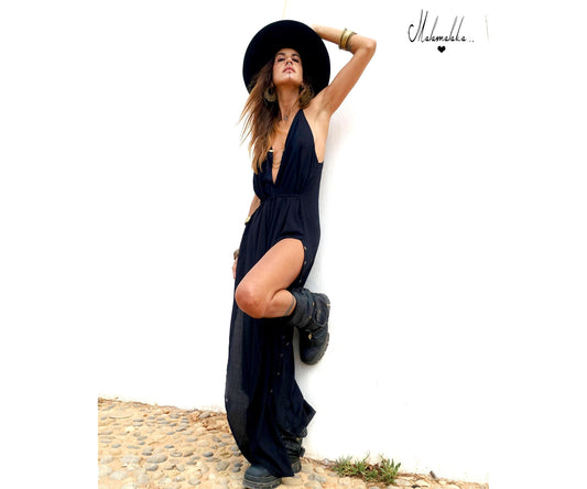 Transformable Mullet Maxi Dress | Backless Boho Party Dress · Elegant Ibiza Style