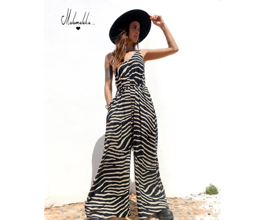 2-in-1 Dress & Jumpsuit — Transformable with Pockets | Boho Asymmetric Wedding Party Glamour · Ibiza Style