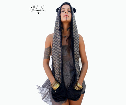 Capucha peluche reversible