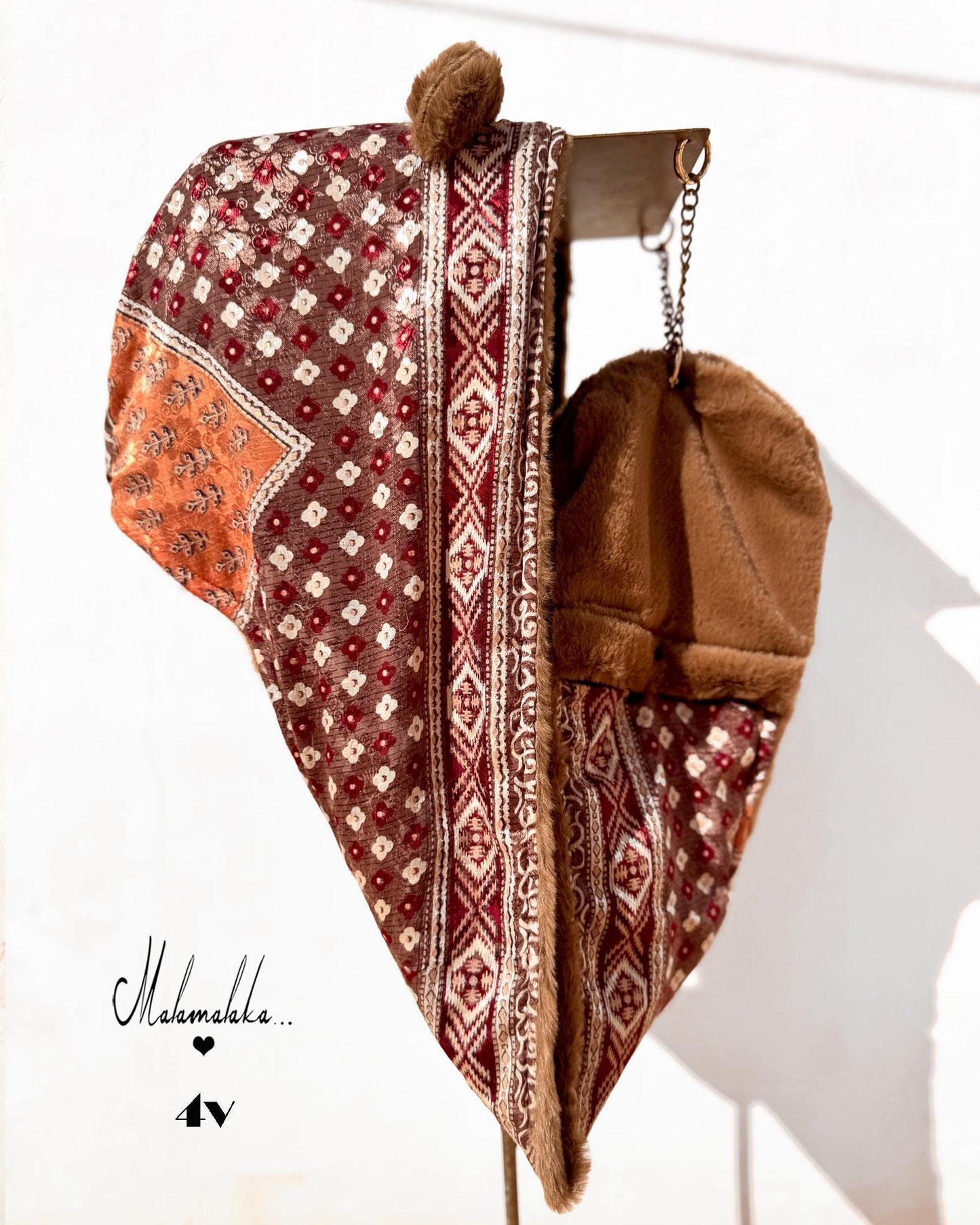 Animalakas Reversible Plush Hood | Unisex Festival Streetwear — One of a Kind